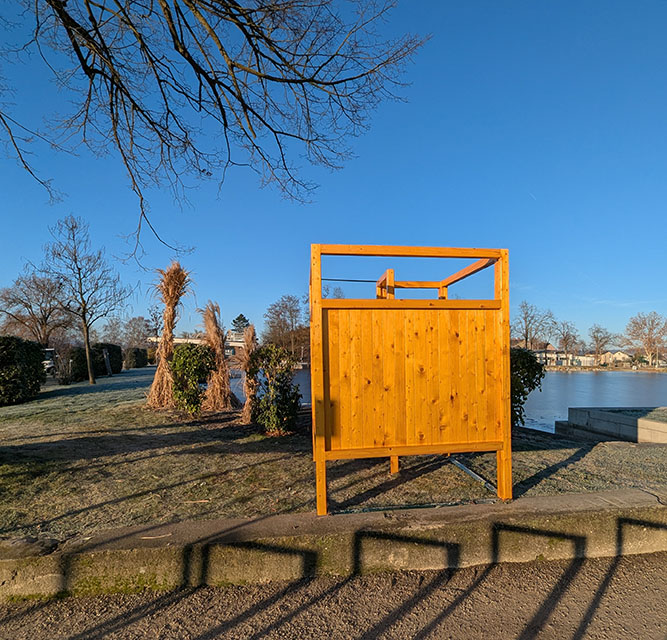 Die neue Umkleidekabine für die Eisschwimmer am Stadtsee Horn. Foto: Wirtschaftshof Horn